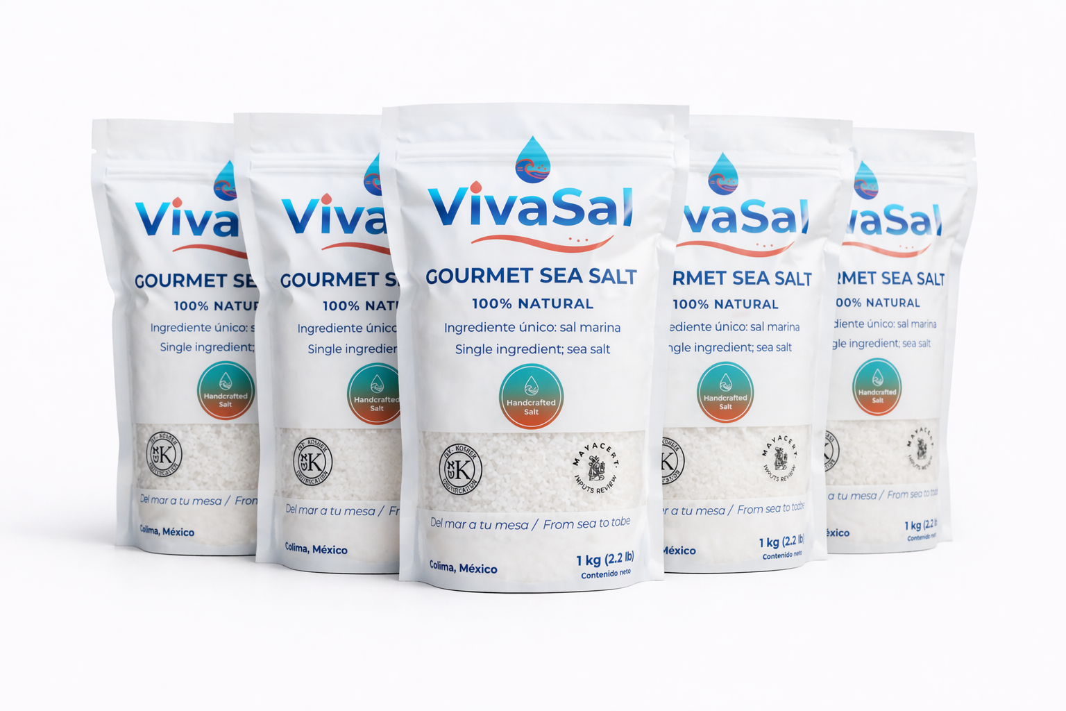 Sal de Mar en Grano 1 kg | Sal Marina Natural de Colima | VivaSal