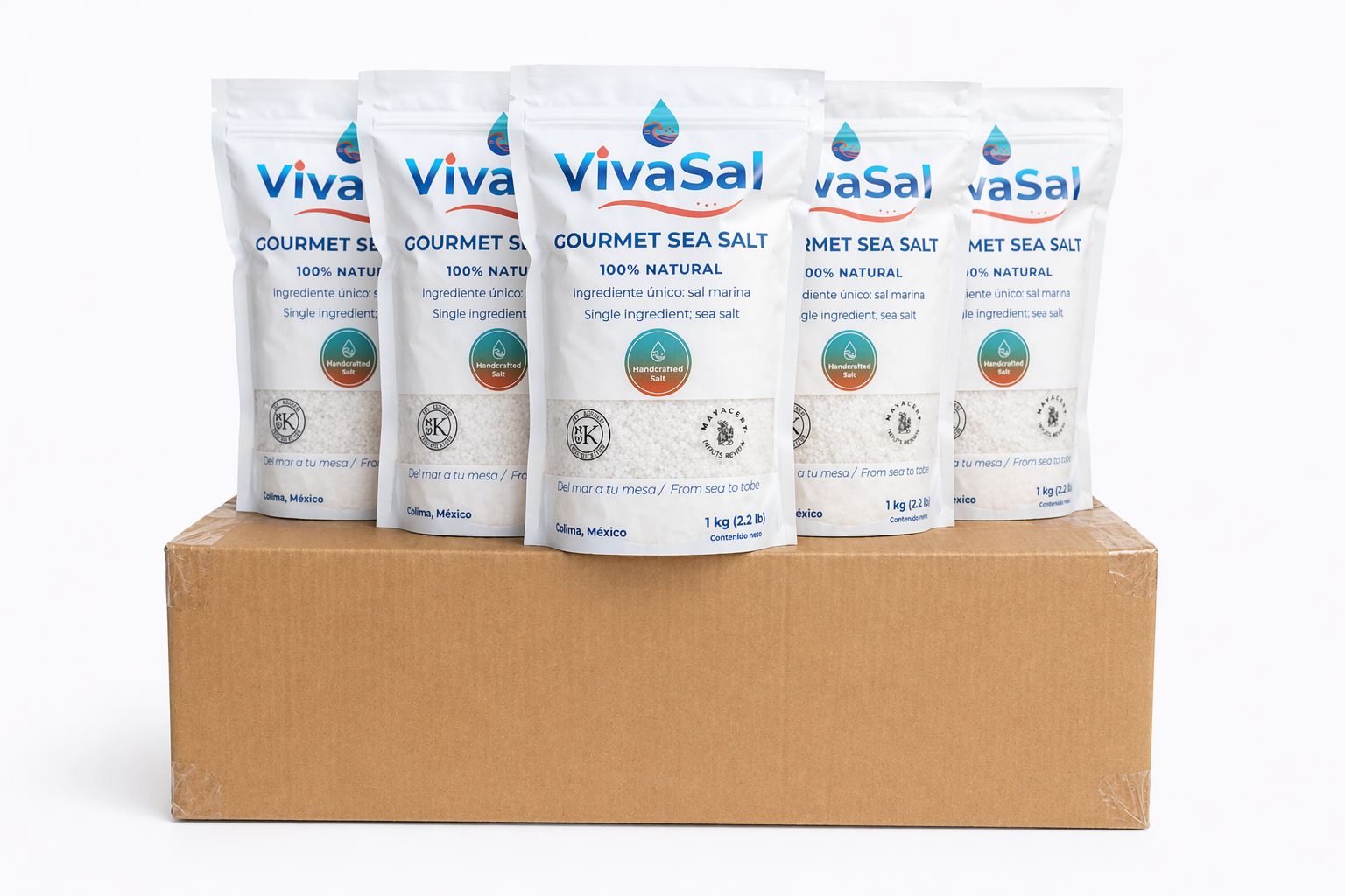 Sal de Mar en Grano 1 kg | Sal Marina Natural de Colima | VivaSal